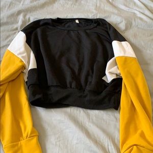 Color Block Crop Top